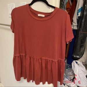 Maroon babydoll top
